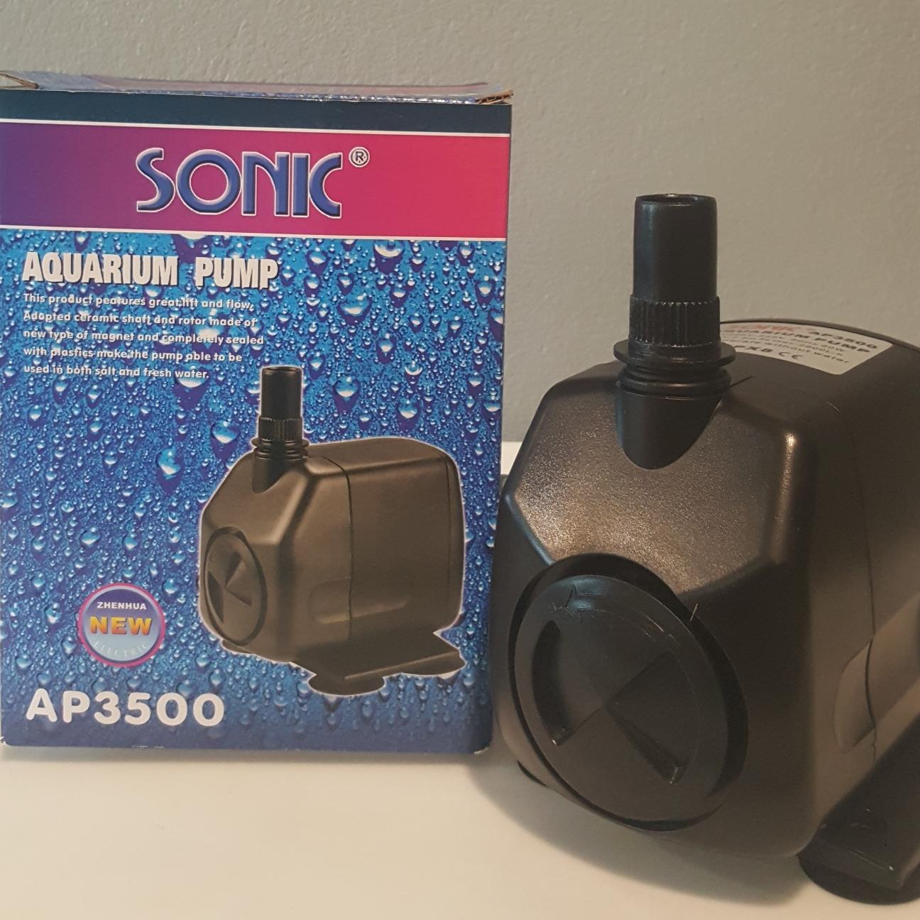 ปั๊มน้ำ SONIC AP3500 ปั๊มแช่น้ำ เหมาะกับตู้72นิ้ว น้ำพุ น้ำตก ปลูกผักไฮโดรโปนิกส์