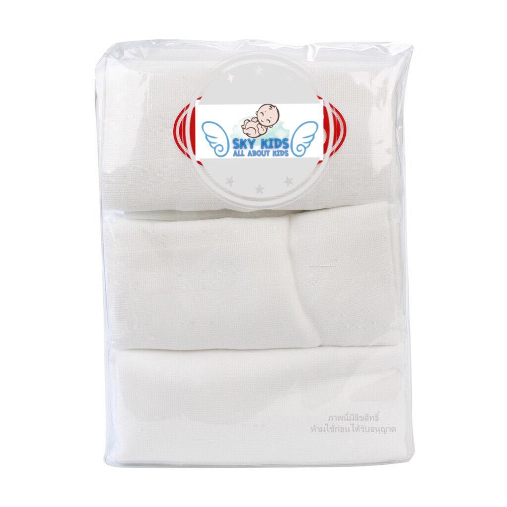 Sky Kids ผ้าอ้อมสาลู 2 ชั้น Cotton 100% เนื้ออองฟอง เกรด AAA+ 27 X 27 นิ้ว 12 ผืน Sky Kids ผ้าอ้อมสาลู 2 ชั้น Cotton 100% เนื้ออองฟอง เกรด AAA+ 27 X 27 นิ้ว 12 ผืน