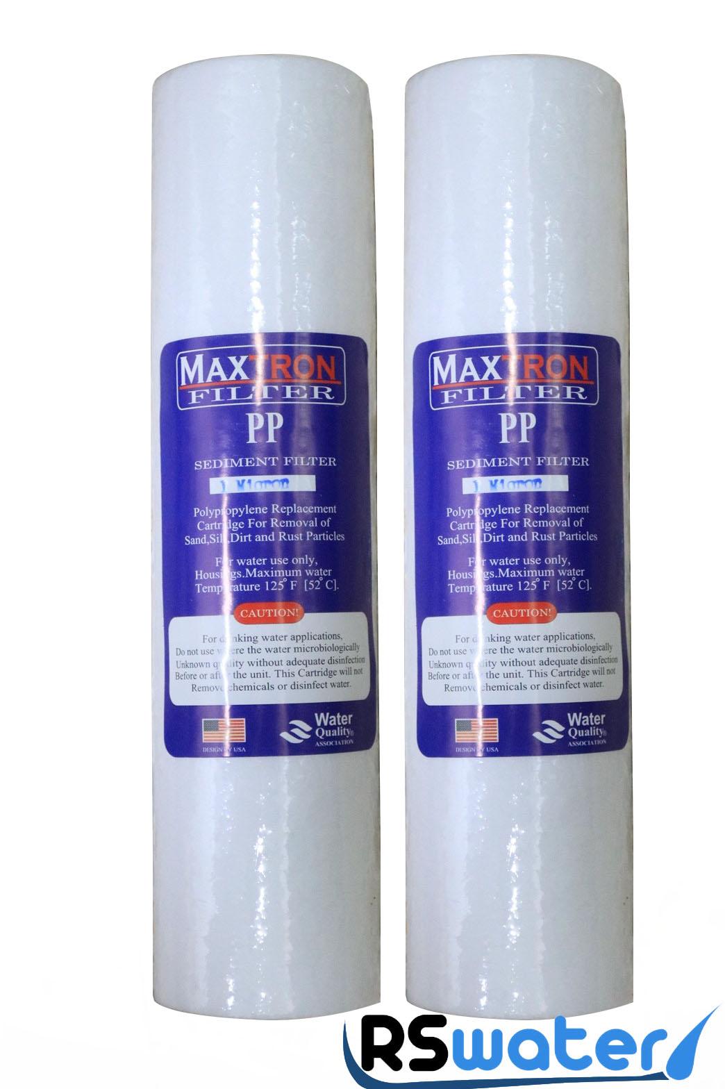 ไส้กรองพีพี pp Maxtron 1 ไมครอน 10 นิ้ว 2 ชิ้น