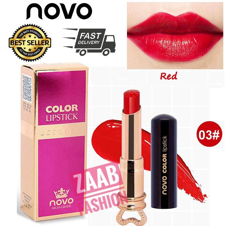 novo color lipstick essence ของแท้ 100% (Zaab Fashion) โนโวลิปสติก สไตล์เกาหลี เนื้อแมท ให้ความชุ่มชื้น กันน้ำ ติดทน ไม่หลุดลอกระหว่างวัน จูบไม่เลอะ ดินเนอร์ไม่ซีด กินน้ำแก้วไหนๆ ก็ไม่ทิ้งรอยหรือทิ้งคราบลิปสติกไว้ คุ้มค่าเกินราคาแน่นอน สีสวยเริ่ด novo color lipstick essence ของแท้ 100% (Zaab Fashion) โนโวลิปสติก สไตล์เกาหลี เนื้อแมท ให้ความชุ่มชื้น กันน้ำ ติดทน ไม่หลุดลอกระหว่างวัน จูบไม่เลอะ ดินเนอร์ไม่ซีด กินน้ำแก้วไหนๆ ก็ไม่ทิ้งรอยหรือทิ้งคราบลิปสติกไว้ คุ้มค่าเกินราคาแน่นอน สีสวยเริ่ด