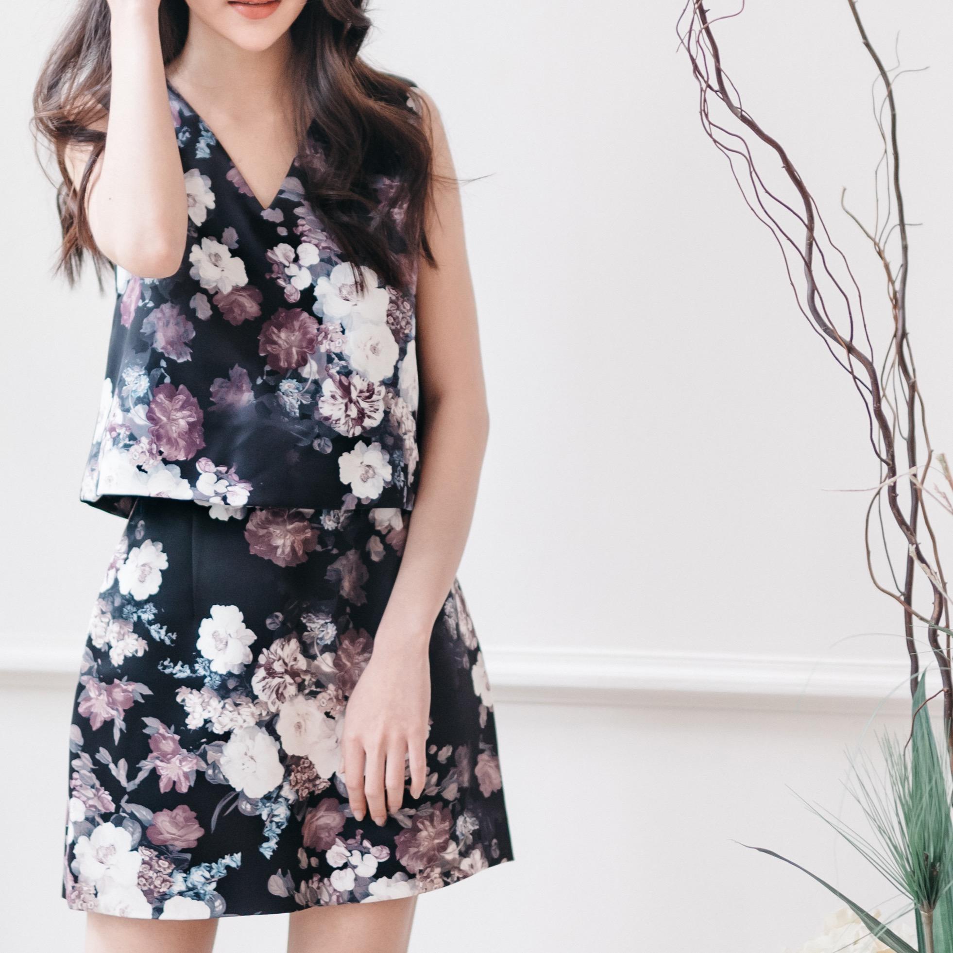 GARNETS CLOVER SKIRT- Purple