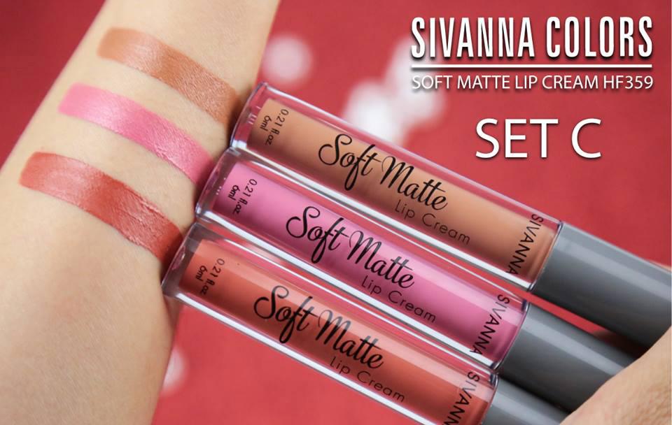Sivanna Colors Soft Matte Lip Cream Lip Gloss HF359 (มี3ชิ้น) ลิปจิ้มจุ่ม ซีเวียน่า ลิปสติก เนื้อแมท ลิปกลอส สิวันนา ลิปเนื้อแมท ลิปแมท ลิปsivanna Sivanna Colors Soft Matte Lip Cream Lip Gloss HF359 (มี3ชิ้น) ลิปจิ้มจุ่ม ซีเวียน่า ลิปสติก เนื้อแมท ลิปกลอส สิวันนา ลิปเนื้อแมท ลิปแมท ลิปsivanna