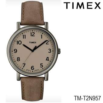Timex TM-T2N957 นาฬิกาข้อมือผู้ชาย สายหนัง สีเบจ Timex TM-T2N957 นาฬิกาข้อมือผู้ชาย สายหนัง สีเบจ