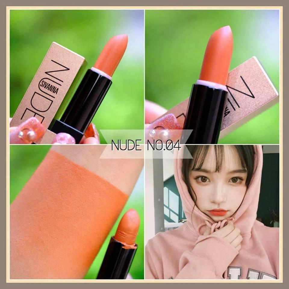 แท้ NUDE Sivanna lip matte ลิปสติกเนื้อแมท โทนสีสวยมากๆ ~ เนื้อเนียน ไม่ตกร่อง สีแน่นชัด แพคเกจสีทองตัดดำหรูหรามาก แต่มาในราคาสบายกระเป๋า พร้อมส่งเบอร์ 1,2,3,4 Price 90.- แท้ NUDE Sivanna lip matte ลิปสติกเนื้อแมท โทนสีสวยมากๆ ~ เนื้อเนียน ไม่ตกร่อง สีแน่นชัด แพคเกจสีทองตัดดำหรูหรามาก แต่มาในราคาสบายกระเป๋า พร้อมส่งเบอร์ 1,2,3,4 Price 90.-