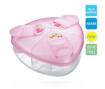 MAM กล่องแบ่งนมผง BPA free - สีชมพู