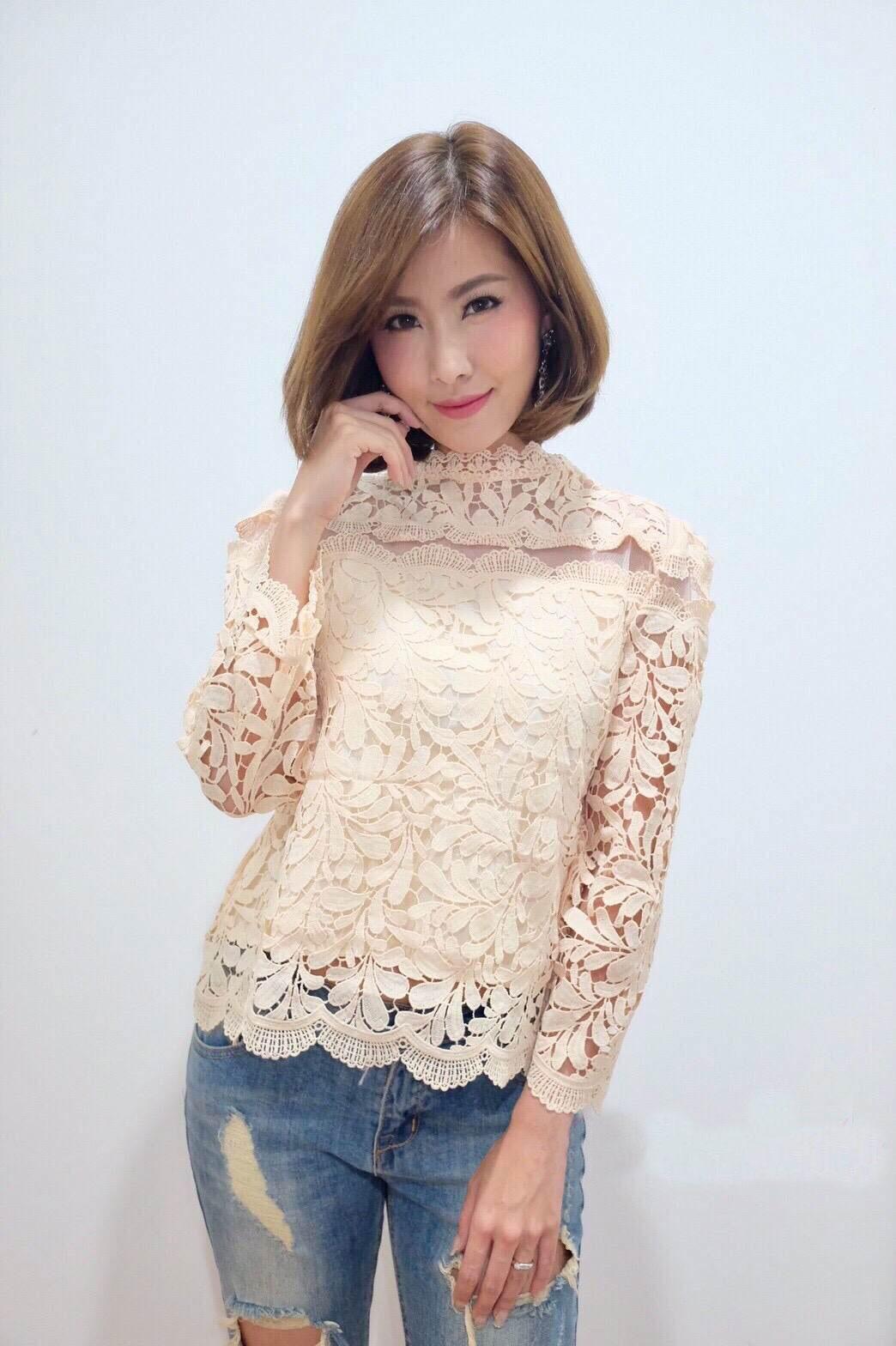 เสื้อแฟชั่นผ้าลูกไม้ทรงสวย เสื้อแฟชั่นผ้าลูกไม้ทรงสวย