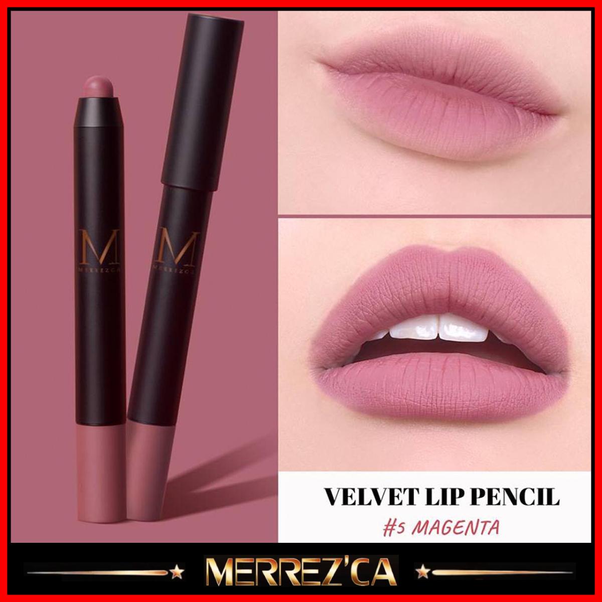 Merrezca Velvet Lip Pencil 1.3g เมอเรสก้า ลิปดินสอ กันน้ำ เนื้อแมท