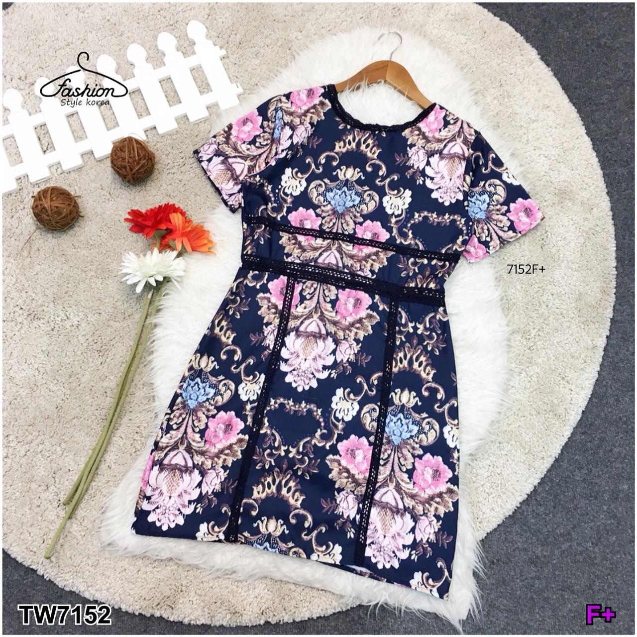 TW7152 เดรสแต่งลายกราฟฟิก **สอบถามก่อนสั่งซื้อ***