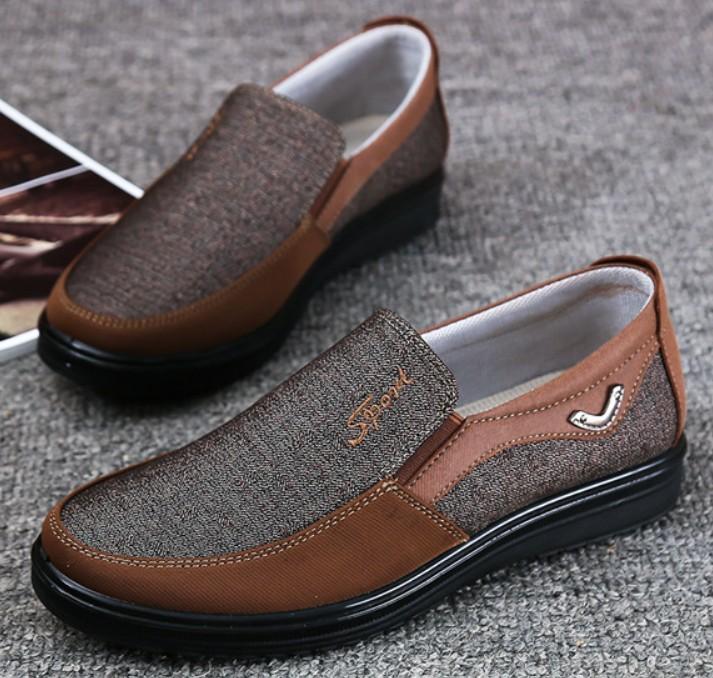 ZASHION รองเท้าหนัง รองเท้าแฟชั่นผู้ชาย ใส่ทำงาน Stylish Slip On Mens Shooes