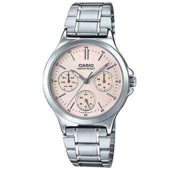 CASIO Standard นาฬิกาข้อมือผู้หญิง สีชมพู/เงิน สายสแตนเลส รุ่น LTP-V300D-4AUDF CASIO Standard นาฬิกาข้อมือผู้หญิง สีชมพู/เงิน สายสแตนเลส รุ่น LTP-V300D-4AUDF