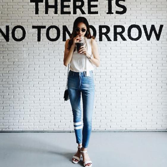 Gene Denim แบบ Signature กางเกงยีนส์ขายาว ทรง Skinny สียีนส์ รุ่น Ossa Blue