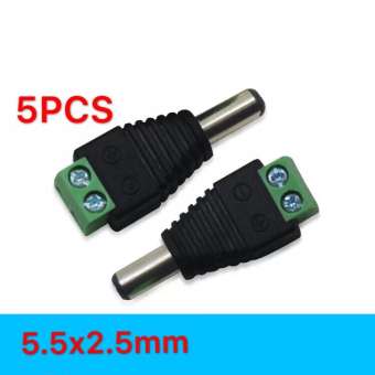 Connector CCTV หัวJack DC ตัวผู้-Power Adapter for CCTV สำหรับต่อสายไฟเลี้ยงกล้อง หรือ ไฟ LED จำนวน 5หัว