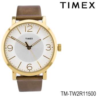 Timex TM-TW2R11500 นาฬิกาข้อมือผู้หญิง สายหนัง สีน้ำตาล Timex TM-TW2R11500 นาฬิกาข้อมือผู้หญิง สายหนัง สีน้ำตาล