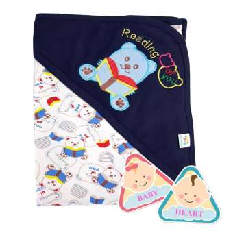 Baby heart ผ้าห่อตัวเด็กอ่อน รุ่นพรีเมี่ยม ผ้านิ่ม cotton 100% ลายหมี