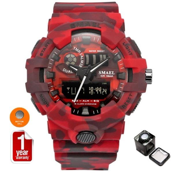 SMAEL นาฬิกาข้อมือผู้ชาย กันน้ำ100% Military Army Sport Digital LED รุ่น SM8001 NEW พร้อมกล่องเหล็ก SMAEL SMAEL นาฬิกาข้อมือผู้ชาย กันน้ำ100% Military Army Sport Digital LED รุ่น SM8001 NEW พร้อมกล่องเหล็ก SMAEL