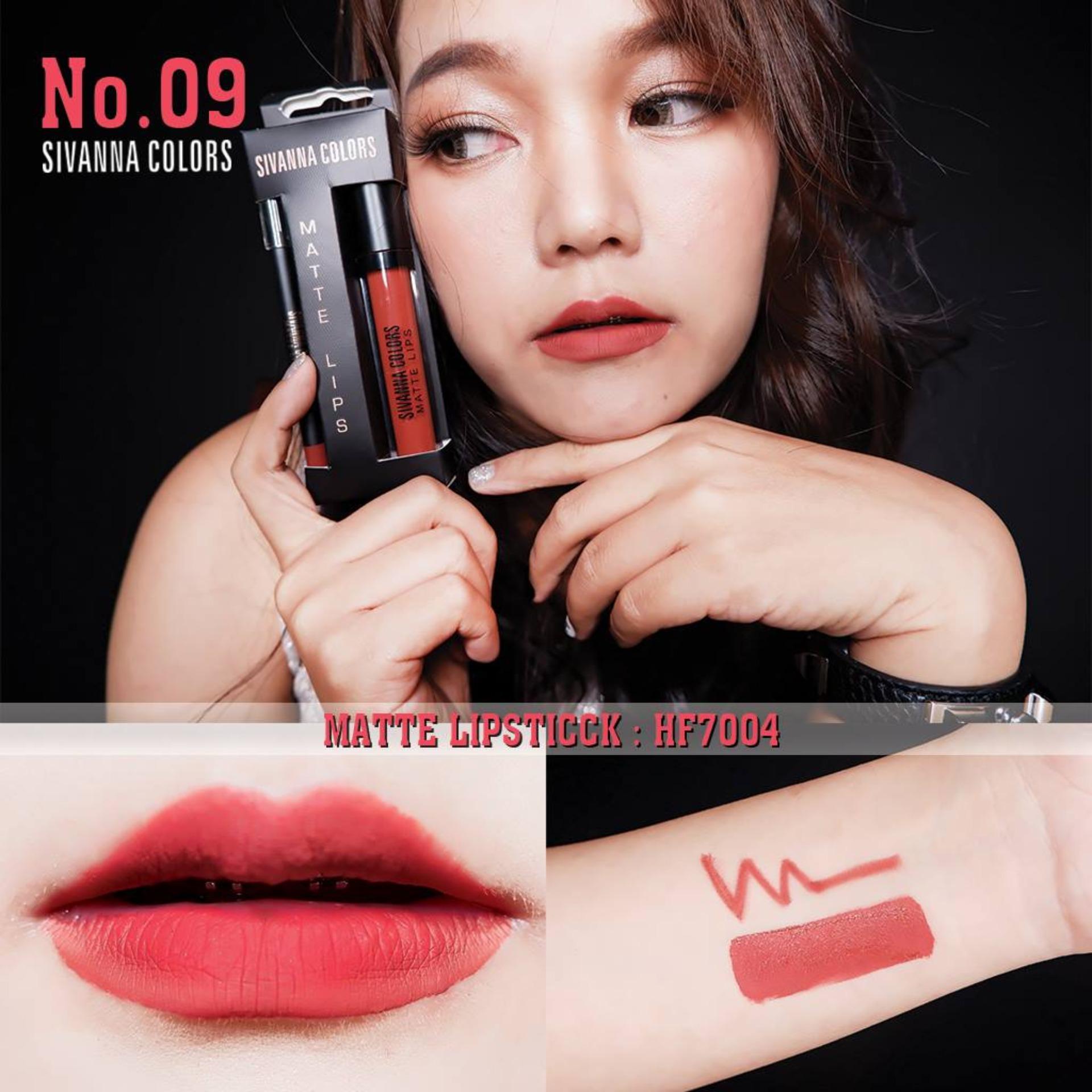 No.09- จูบไม่หลุดจาก SIVANNA COLORS Matte Lip 2in1 Stick & liner No.09- จูบไม่หลุดจาก SIVANNA COLORS Matte Lip 2in1 Stick & liner