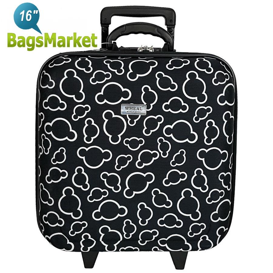 BagsMarket Luggage 16 นิ้ว กระเป๋าเดินทางล้อลาก Wheal กระเป๋าเดินทางหน้านูน กระเป๋าล้อลาก 16x16 นิ้ว Code F33516 B-Dot/Anchor