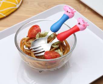 ช้อนส้อมเด็ก เปปป้าพิก พร้อมส่ง