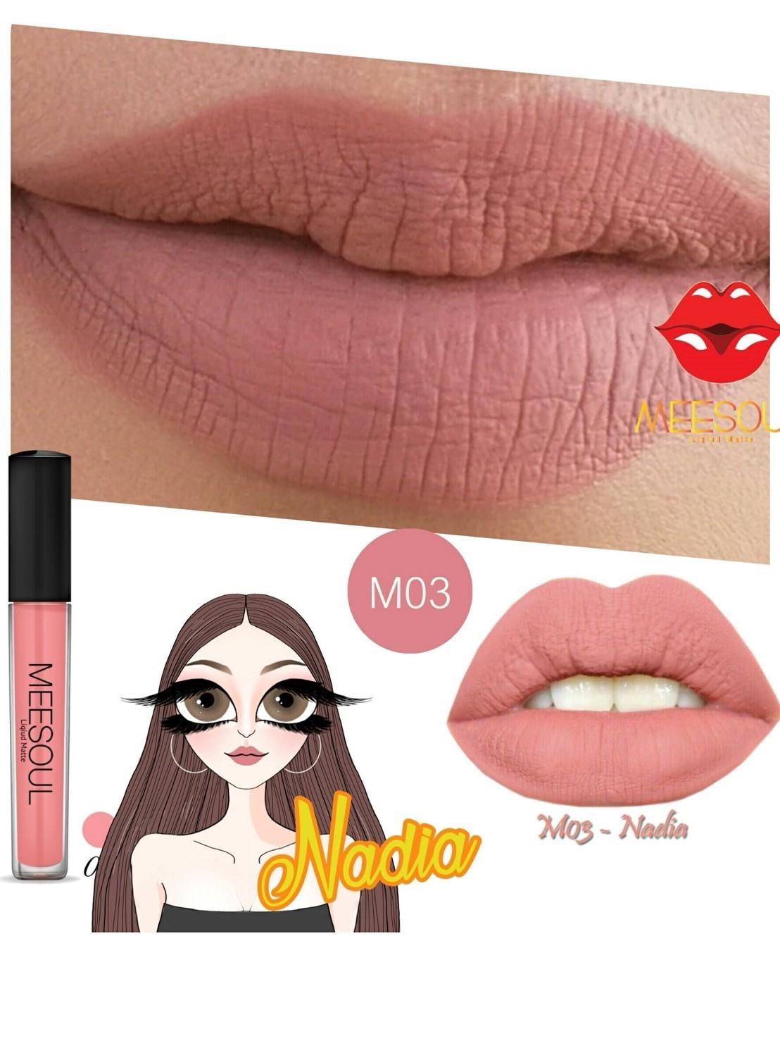 ลิปสติก Meesoul สูตรน้ำ M03 Nadia ลิปสติก Meesoul สูตรน้ำ M03 Nadia