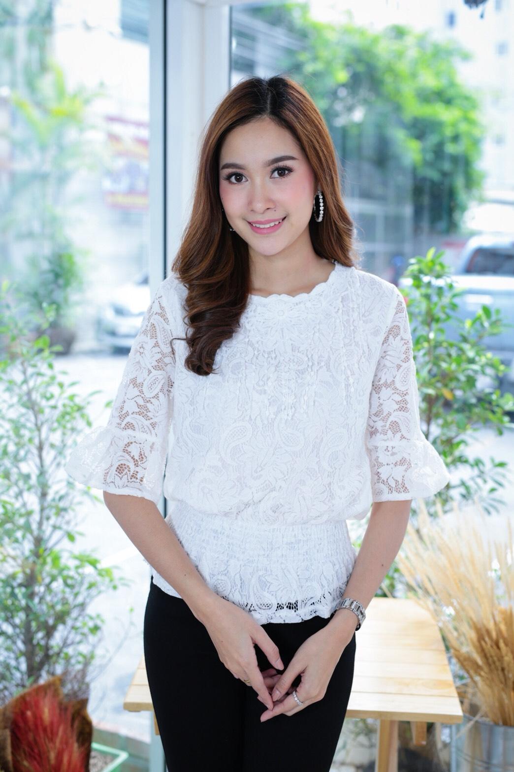 เสื้อลูกไม้ เสื้อลูกไม้แขน2ส่วน เสื้อลูกไม้แขนระบาย เสื้อแขน2ส่วน รุ่น 1953 เสื้อลูกไม้ เสื้อลูกไม้แขน2ส่วน เสื้อลูกไม้แขนระบาย เสื้อแขน2ส่วน รุ่น 1953
