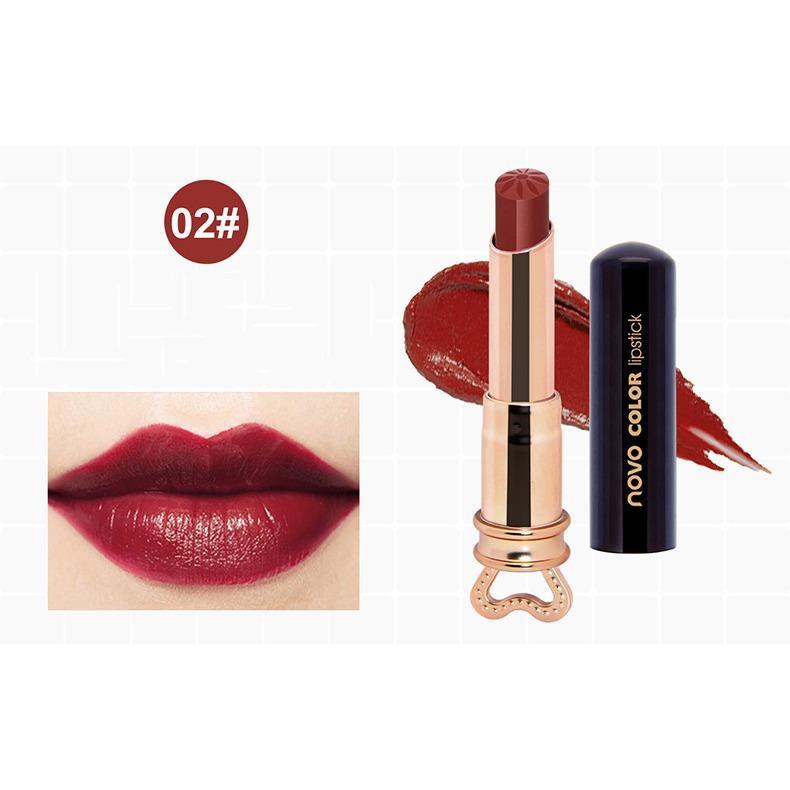 (8สี/NEW/ของแท้/พร้อมส่ง) โนโว Novo Color Lipstick Essence ลิปสติก สไตล์เกาหลี