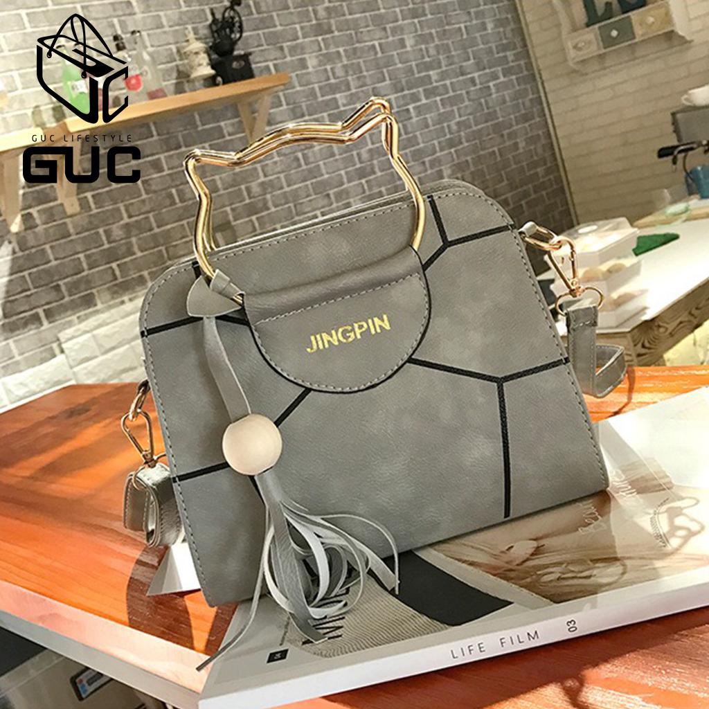GUC กระเป๋าสะพายข้างและถือหูน้องแมวสุดคิวท์ (B751)