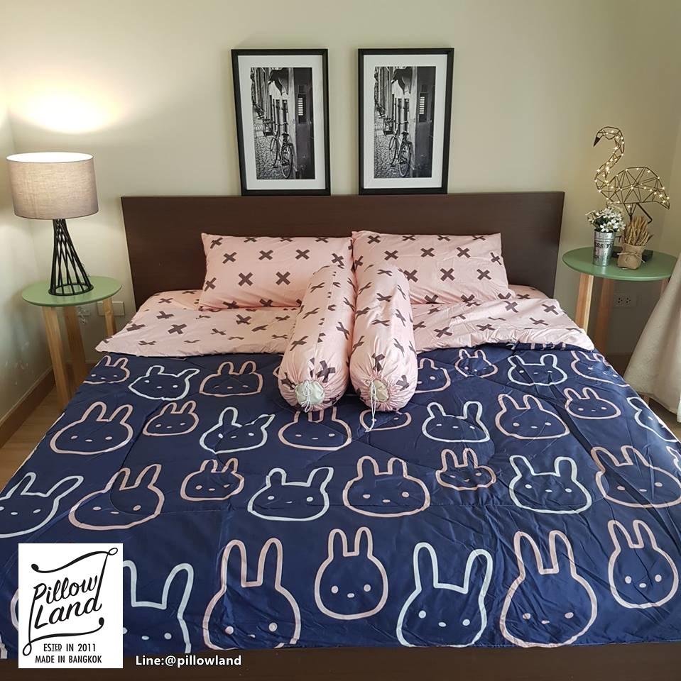 Pillow Land ชุดเครื่องนอน พร้อมผ้านวม 6 ฟุต 6 ชิ้น AI 115