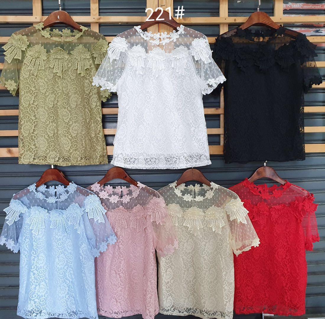 เสื้อลูกไม้แขนสั้น เสื้อแขนสั้น ลูกไม้แขนสั้น เสื้อลูกไม้ เสื้อผ้าผู้หญิง เสื้อผ้าแฟชั่น เสื้อแฟชั่น เสื้อออกงาน รุ่น 221 เสื้อลูกไม้แขนสั้น เสื้อแขนสั้น ลูกไม้แขนสั้น เสื้อลูกไม้ เสื้อผ้าผู้หญิง เสื้อผ้าแฟชั่น เสื้อแฟชั่น เสื้อออกงาน รุ่น 221