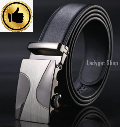 Ladyget (ลดสุดๆ189 บาท) เข็มขัดหนังหัวล็อคอัตโนมัติ เข็มขัดผู้ชาย เข็มขัดสำหรับผู้ชาย เข็มขัดหนัง เข็มขัดหนังระบบหัวล็อคอัตโนมัติ รุ่นK35