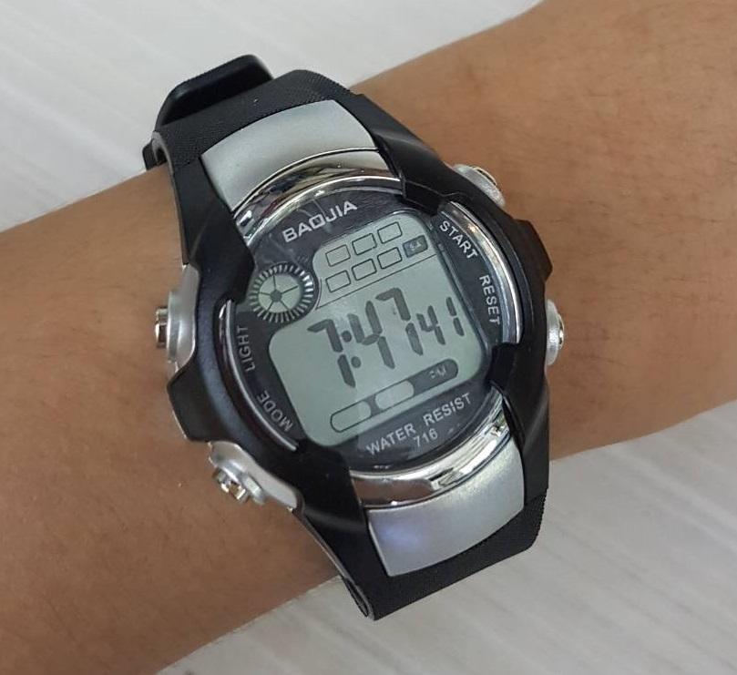 นาฬิกาข้อมือ BAOJIA รุ่น BJ-716 ดิจิตอล กันน้ำ 50เมตร/ตั้งปลุกได้/จับเวลา/มีแสงไฟในตัว นาฬิกาข้อมือ BAOJIA รุ่น BJ-716 ดิจิตอล กันน้ำ 50เมตร/ตั้งปลุกได้/จับเวลา/มีแสงไฟในตัว
