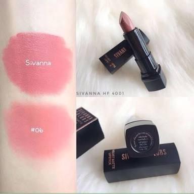 SIVANNA COLORS VELVET MATTE LIPSTICK : HF4001 เบอร์ 06 SIVANNA COLORS VELVET MATTE LIPSTICK : HF4001 เบอร์ 06