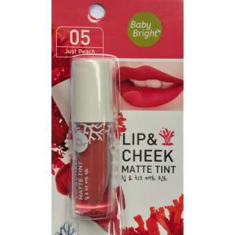 ลิป & ชีคทินท์เนื้อแมทท์Lip & Cheek Matte Tint 2.4g Baby Bright(05 Just Peach) ลิป & ชีคทินท์เนื้อแมทท์Lip & Cheek Matte Tint 2.4g Baby Bright(05 Just Peach)