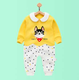 Sale! บอดี้สูทเด็ก หมาน้อยสายตาสั้น สีเหลือง