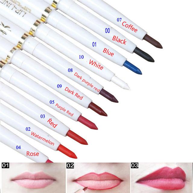 1แท่ง/เขียนขอบปาก+ขอบตา แบบหมุน กันน้ำ ติดทนนานมี 10สี/5g. Eyeliner + Lip liner
