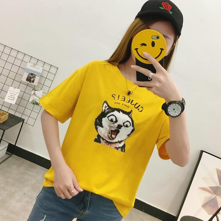 เสื้อยืดเรยอน สกรีนลาย cat
