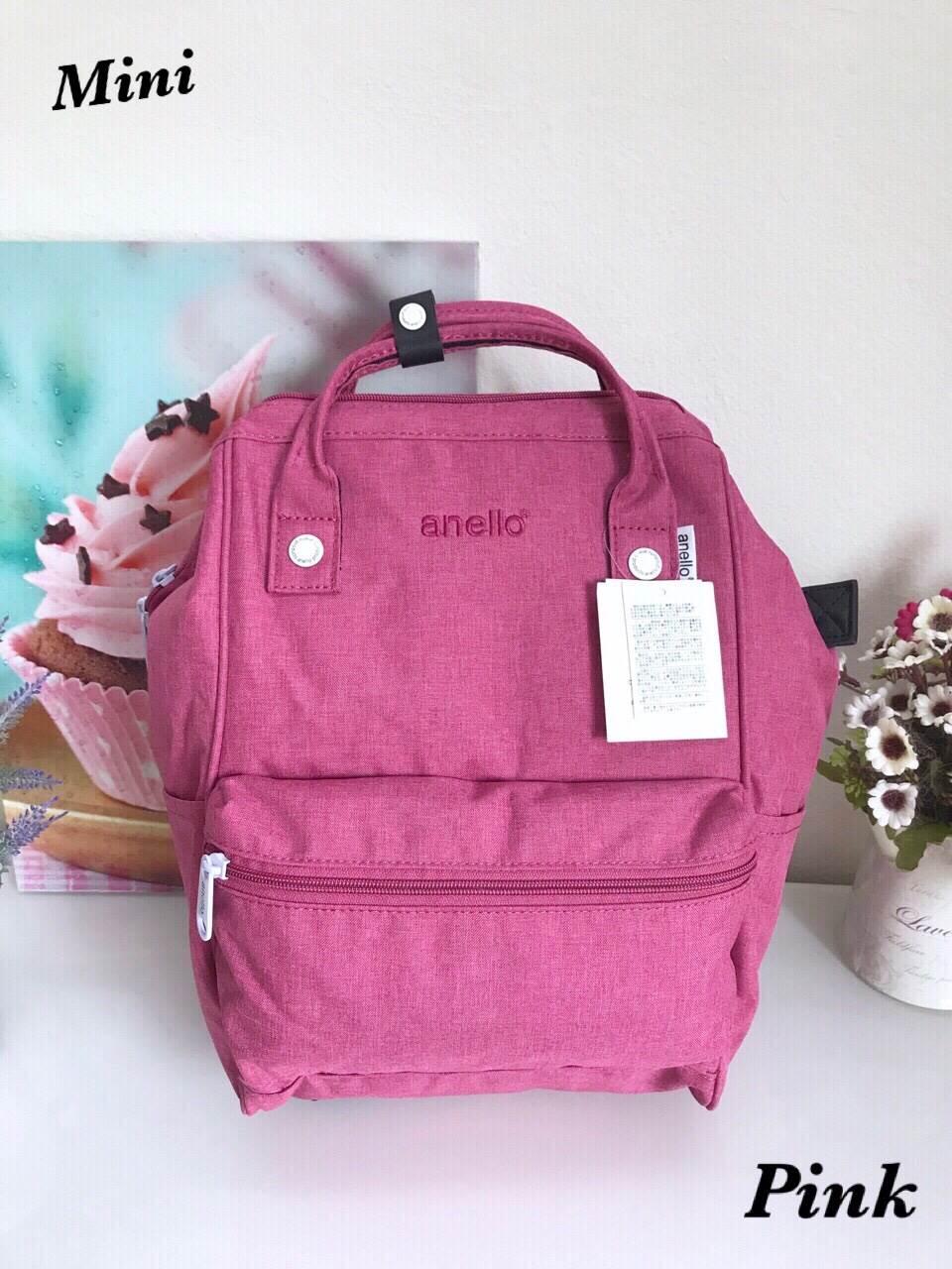 Anello Dense Motted Polyester Hinged Clasp Mini Backpack (ของแท้ % )