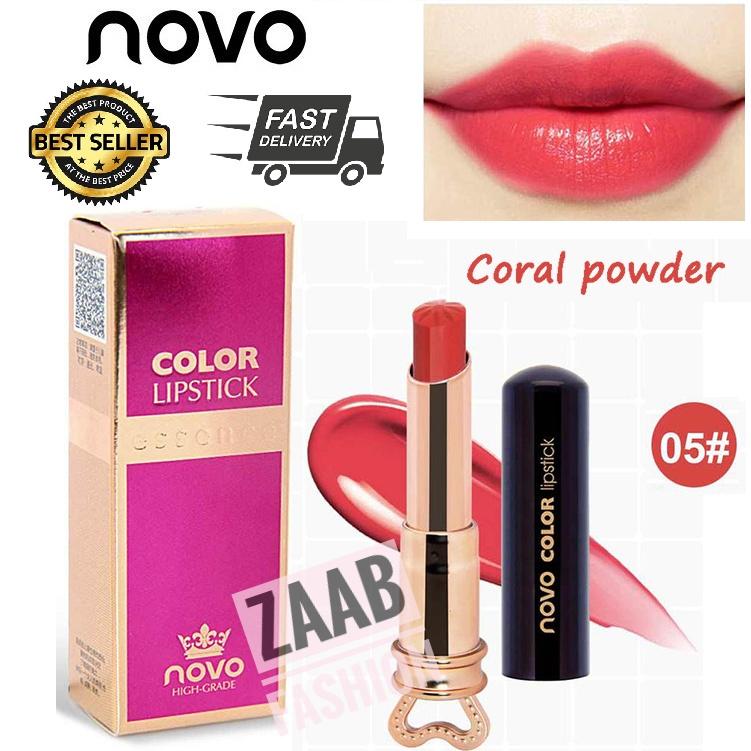 novo color lipstick essence ของแท้ 100% (Zaab Fashion) โนโวลิปสติก สไตล์เกาหลี เนื้อแมท ให้ความชุ่มชื้น กันน้ำ ติดทน ไม่หลุดลอกระหว่างวัน จูบไม่เลอะ ดินเนอร์ไม่ซีด กินน้ำแก้วไหนๆ ก็ไม่ทิ้งรอยหรือทิ้งคราบลิปสติกไว้ คุ้มค่าเกินราคาแน่นอน สีสวยเริ่ด novo color lipstick essence ของแท้ 100% (Zaab Fashion) โนโวลิปสติก สไตล์เกาหลี เนื้อแมท ให้ความชุ่มชื้น กันน้ำ ติดทน ไม่หลุดลอกระหว่างวัน จูบไม่เลอะ ดินเนอร์ไม่ซีด กินน้ำแก้วไหนๆ ก็ไม่ทิ้งรอยหรือทิ้งคราบลิปสติกไว้ คุ้มค่าเกินราคาแน่นอน สีสวยเริ่ด