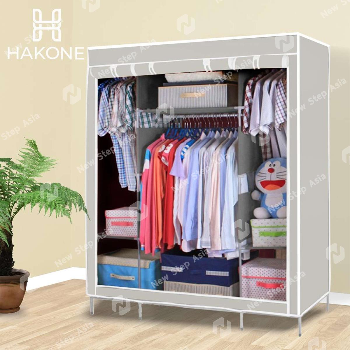 Hakone ตู้เสื้อผ้า 3 บล็อค โครงสร้างเหล็กพ่นกันสนิม มีซิปเปิด-ปิด พร้อมผ้าคลุม กันน้ำ กันฝุ่น สีน้ำตาล รุ่น Kingsize-Brown ตู้เก็บของ ตู้เก็บเสื้อผ้า Wardrobe 3 Block new step asia Hakone ตู้เสื้อผ้า 3 บล็อค โครงสร้างเหล็กพ่นกันสนิม มีซิปเปิด-ปิด พร้อมผ้าคลุม กันน้ำ กันฝุ่น สีน้ำตาล รุ่น Kingsize-Brown ตู้เก็บของ ตู้เก็บเสื้อผ้า Wardrobe 3 Block new step asia