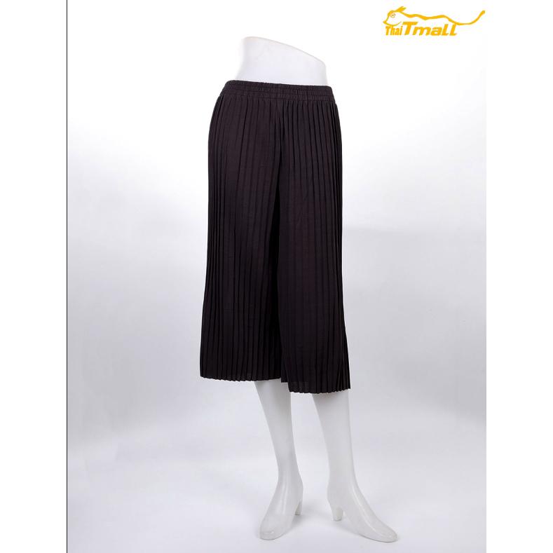 กางเกงขาบาน กางเกงกระโปรงผ้าจีบ กางเกงวัยรุ่นผ้าคอตตอน กางเกงฟรีไซด์ Pants5