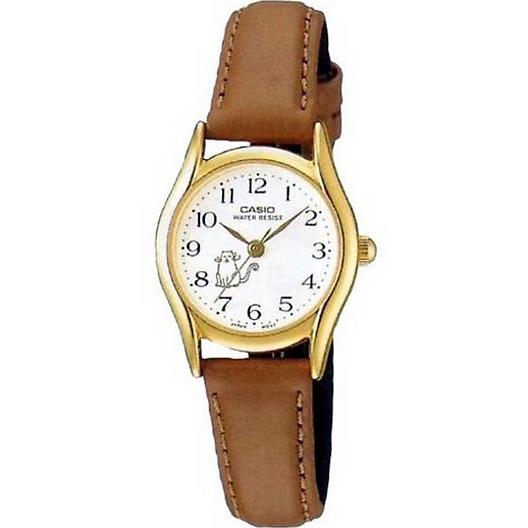 Casio นาฬิกาข้อมือผู้หญิง สายหนังแท้ รุ่น LTP-1094