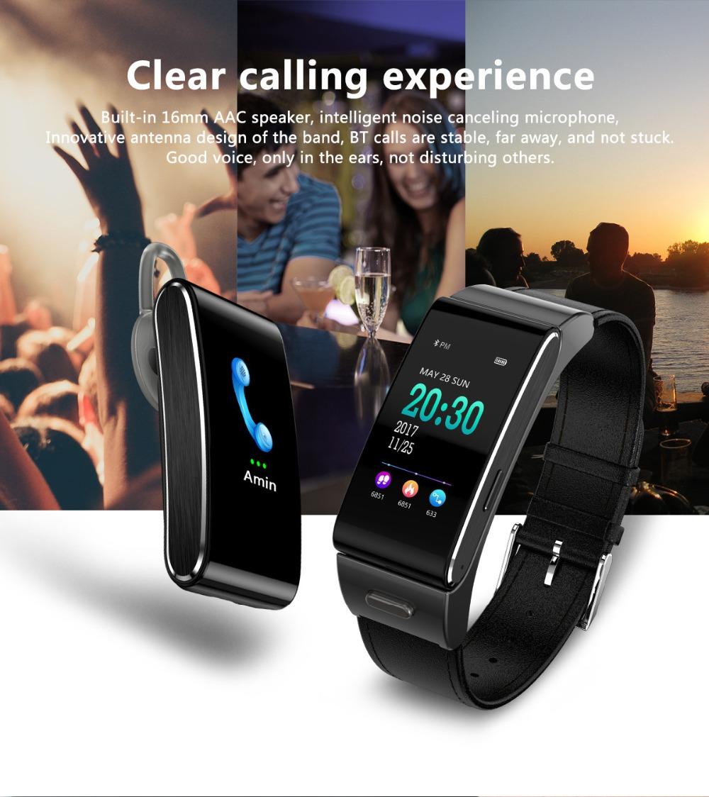 (ถอดใช้เป็นหูฟังบลูทูธได้ด้วย)NTP B3 Smart bracelet with headphones/App/Heart rate monitoring