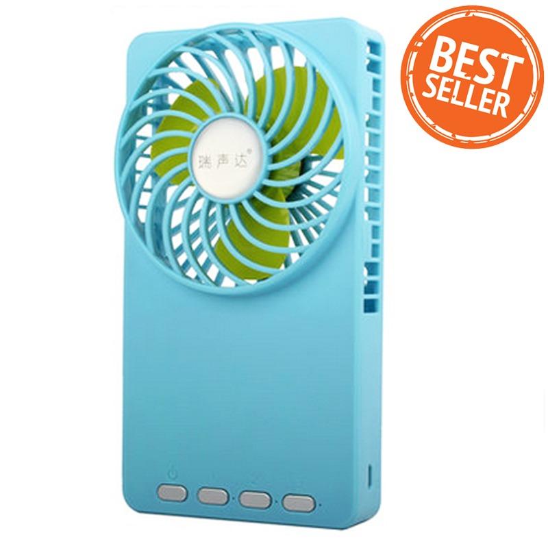 shop108 USB Power bank Mini Fan พัดลมมือถือแบบพกพาชาร์ทแบตได้ 4000mA - Green shop108 USB Power bank Mini Fan พัดลมมือถือแบบพกพาชาร์ทแบตได้ 4000mA - Green