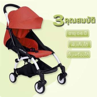 Jumper Kids รถเข็นเด็ก พกขึ้นเครื่องบินได้ รุ่น Baby Throne Stroller Carry On (พร้อมอะไหล่ราวนิรภัย)
