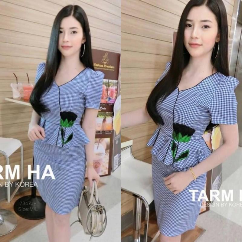 TW734Set 2 ชิ้นเสื้อลายสก๊อตปักลายดอกทิลิป+กระโปงลายสก๊อต**สอบถามสินค้าก่อนสั่งซื้อ TW734Set 2 ชิ้นเสื้อลายสก๊อตปักลายดอกทิลิป+กระโปงลายสก๊อต**สอบถามสินค้าก่อนสั่งซื้อ