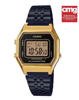 นาฬิกา Casio รุ่น LA680WEGB-1BDF Vintage Design นาฬิกาสำหรับผู้หญิงสายแสตนเลส สีดำ ทอง - มั่นใจ ของแท้ 100% ประกันศูนย์ 1 ปีเต็ม นาฬิกา Casio รุ่น LA680WEGB-1BDF Vintage Design นาฬิกาสำหรับผู้หญิงสายแสตนเลส สีดำ ทอง - มั่นใจ ของแท้ 100% ประกันศูนย์ 1 ปีเต็ม