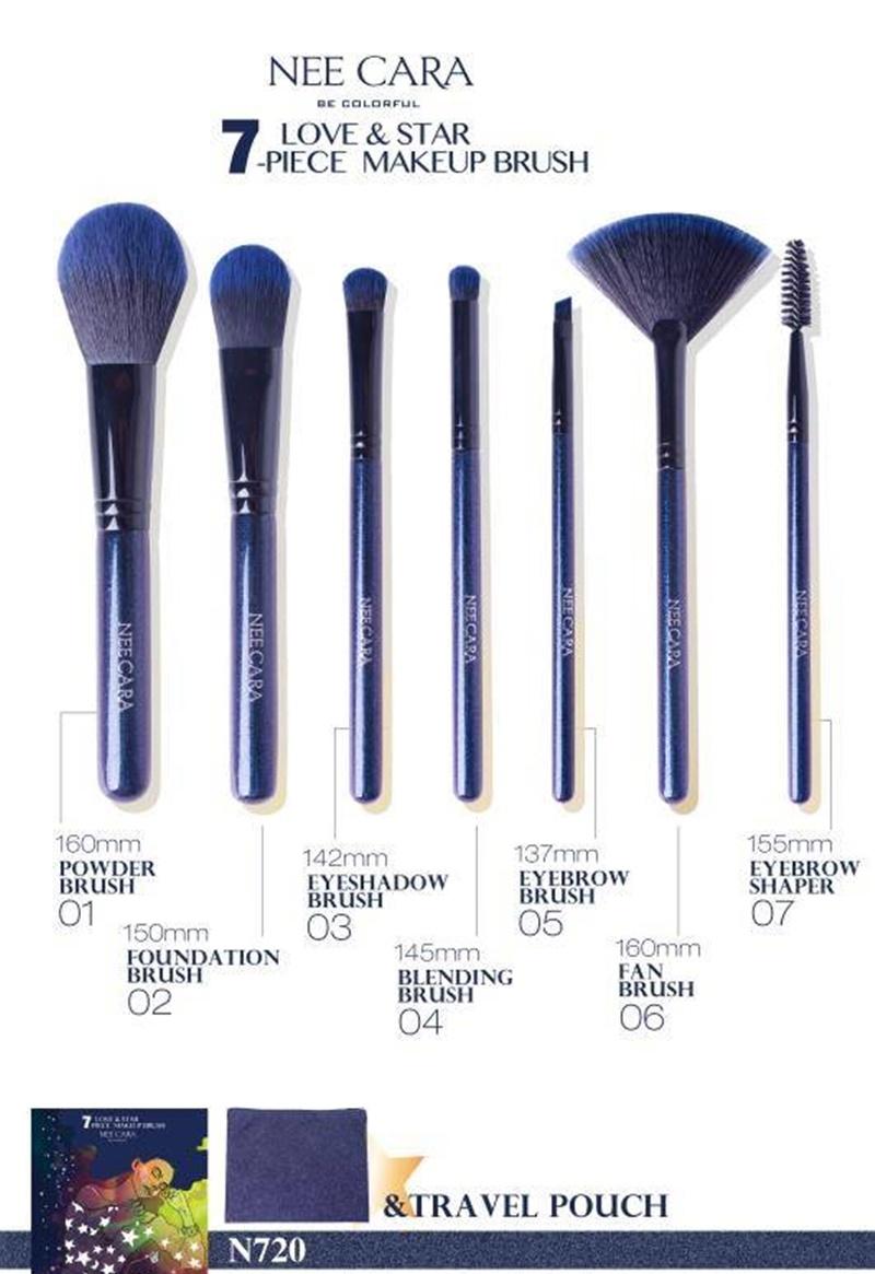 Nee cara แปรงแต่งหน้า 7 ชิ้น พร้อมกระเป๋า Love and Star Makeup Brush (N720) Nee cara แปรงแต่งหน้า 7 ชิ้น พร้อมกระเป๋า Love and Star Makeup Brush (N720)