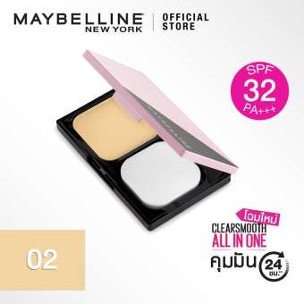 เมย์เบลลีน นิวยอร์ก เคลียร์ สมูท ออล อิน วัน เอสพีเอฟ32 พีเอ+++ 02 นู้ด เบจ 9 กรัม MAYBELLINE NEW YORK CLEAR SMOOTH ALL IN ONE SPF32 PA+++ 02 NUDE BEIGE 9 g_SBD