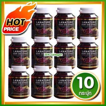 Lanature Grape Seed Extract ลาเนเจอร์ อาหารเสริมเพื่อผิวสวย สารสกัดจากเมล็ดองุ่นพันธ์ดี คืนความอ่อนเยาว์ให้ผิว ผิวขาว เด้ง เด็ก มีออร่า ลดฝ้า กระ จุดด่างดำ เซ็ต 10 กระปุก (30 เม็ด / กระปุก) Lanature Grape Seed Extract ลาเนเจอร์ อาหารเสริมเพื่อผิวสวย สารสกัดจากเมล็ดองุ่นพันธ์ดี คืนความอ่อนเยาว์ให้ผิว ผิวขาว เด้ง เด็ก มีออร่า ลดฝ้า กระ จุดด่างดำ เซ็ต 10 กระปุก (30 เม็ด / กระปุก)