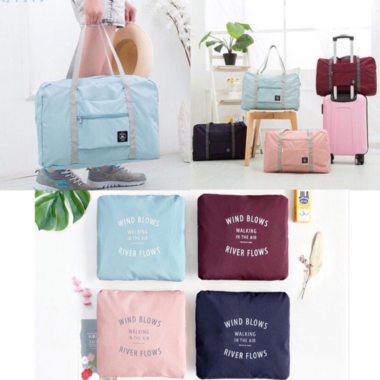 มีให้เลือก 4 สี กระเป๋าเสริมเดินทางสไตล์เกาหลี พับเก็บได้