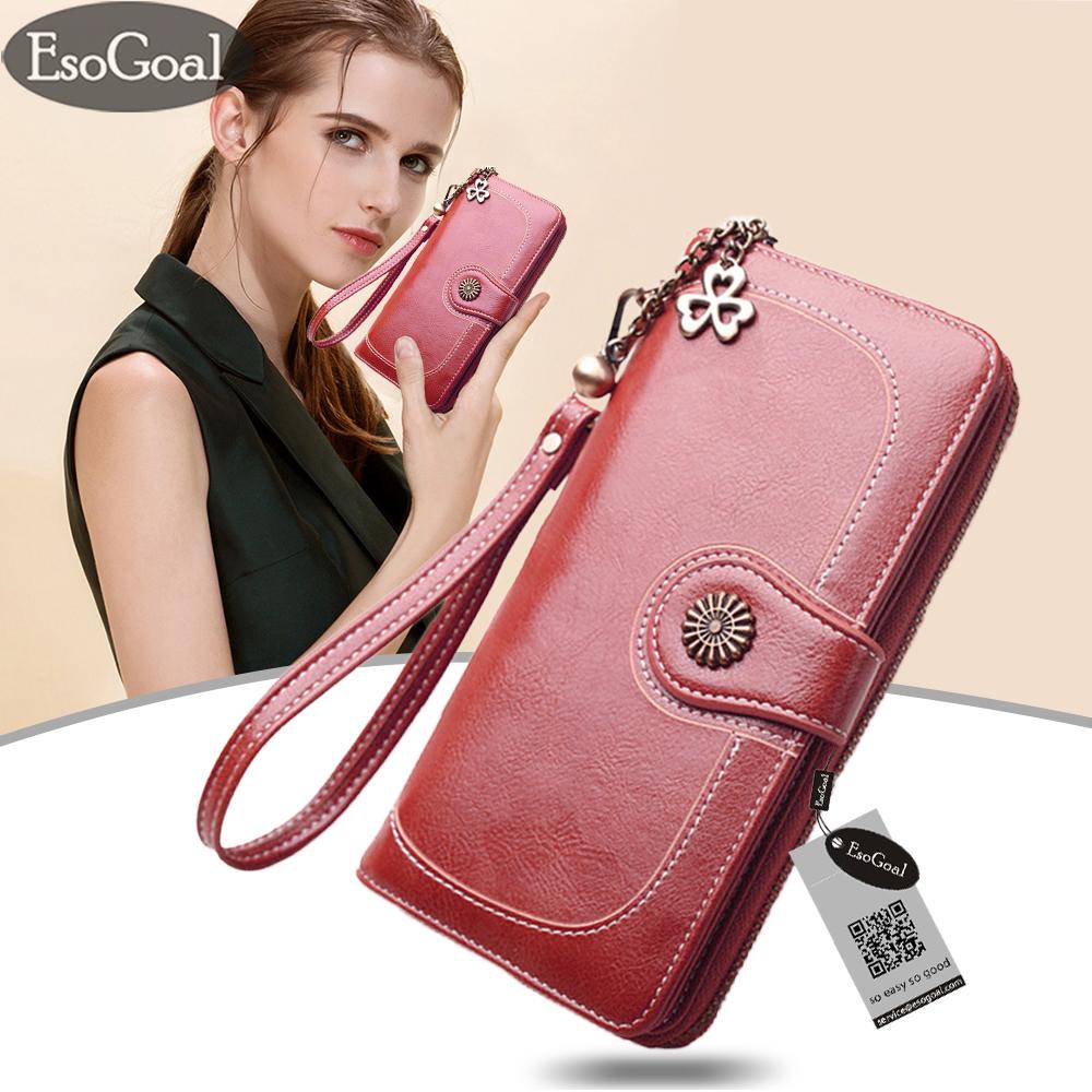 EsoGoal กระเป๋าสตางค์ใบยาว กระเป๋าเงินผู้หญิง กระเป๋าสตางค์ ผู้หญิง รุ่น Fashion Women Leather Wallet